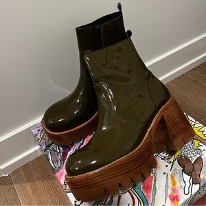 Jeffrey Campbell Quavo Platform Boots Olive green size US 10